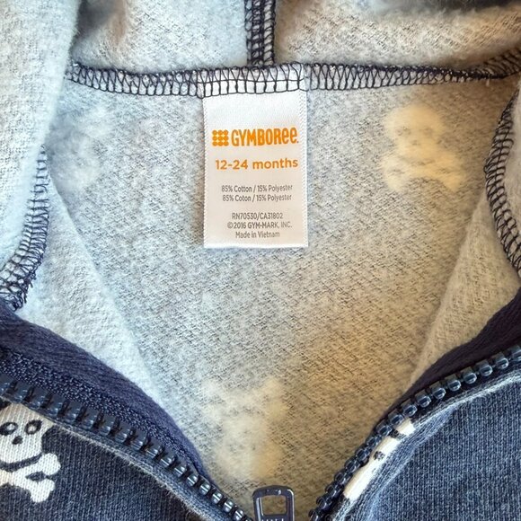 3 / $15 Bundle | Baby Zip Up Pirate Hoodie - Picture 4 of 4